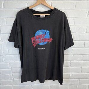 Vintage Planet Hollywood Phoenix Black Large Single Stitch T-Shirt Men's XL